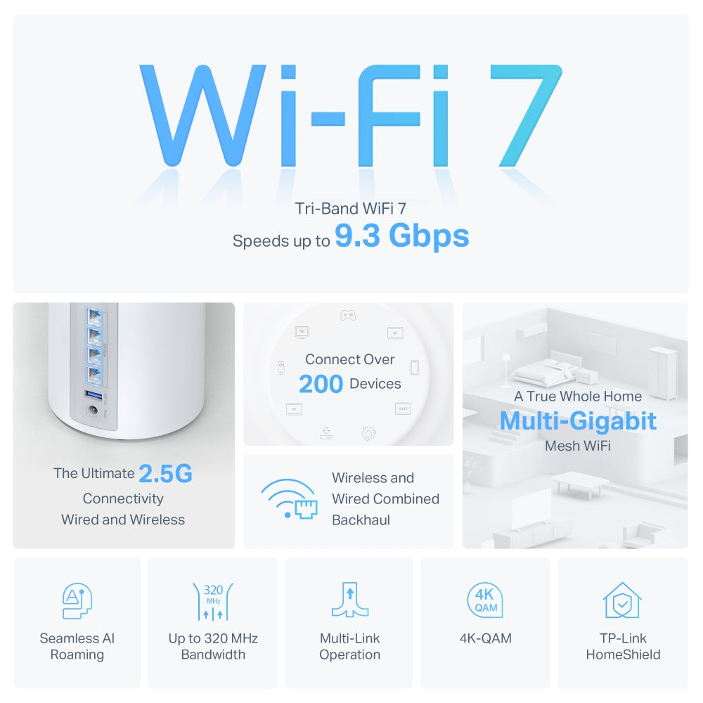 TP-LINK Deco BE65 (3-pack) – Mesh WiFi 7 Tri – image 4