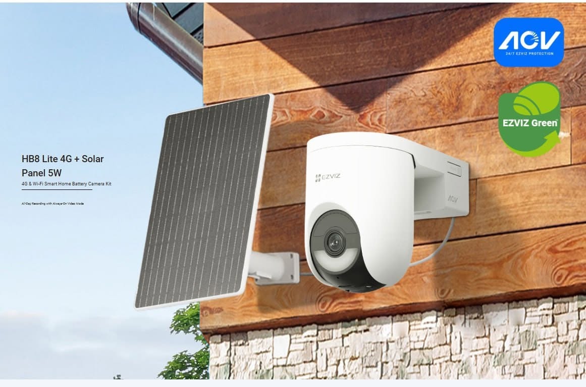 EZVIZ HB8 Lite 4G Kit – Caméra solaire 4G/WiFi 2K+ – image produit 4