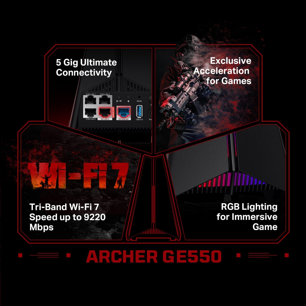 TP-LINK Archer GE550 – WiFi 7 Tri-bande – image 3
