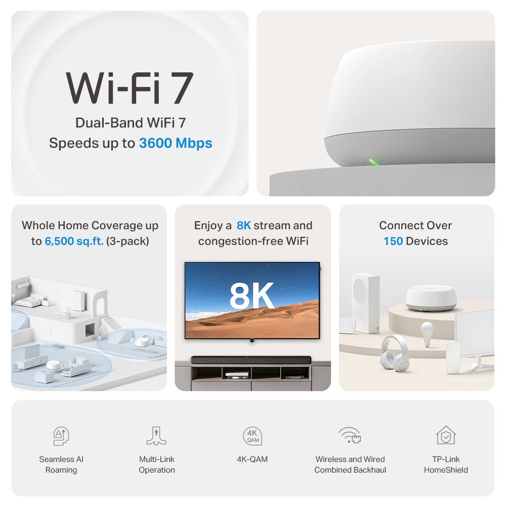 TP-LINK Deco BE22 (3-pack) – Mesh WiFi 7 – image 2