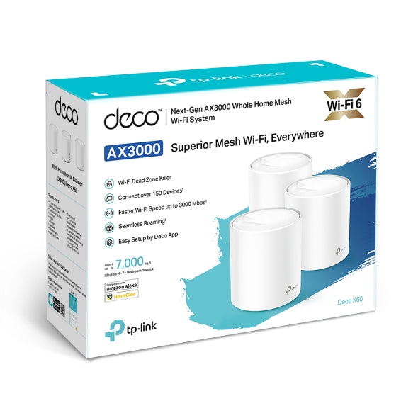 TP-LINK Deco X60 (3-pack) – Mesh WiFi 6
