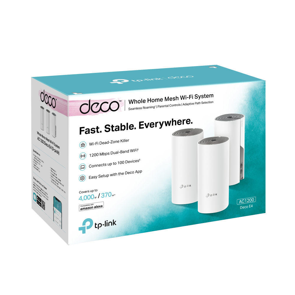 TP-LINK Deco E4 (3-pack) – Mesh WiFi AC1200