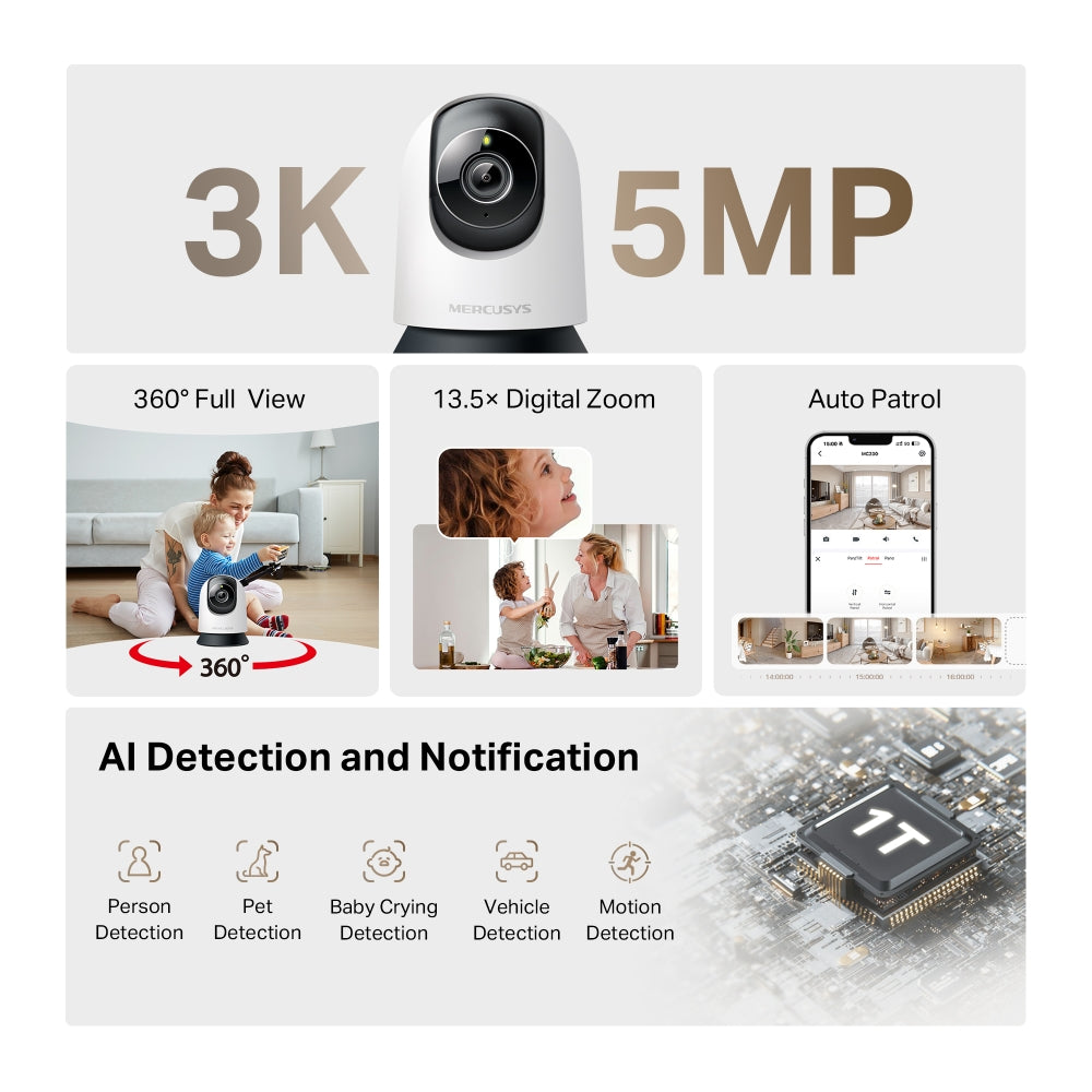 MERCUSYS MC230 – Caméra 3K IA – image 2