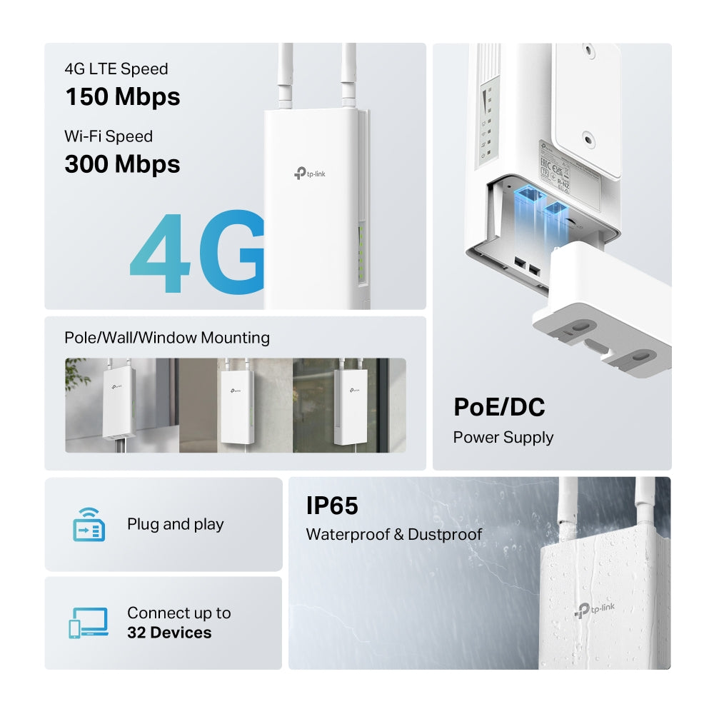 TP-LINK TL-MR100-Outdoor – Routeur 4G Extérieur – image 4