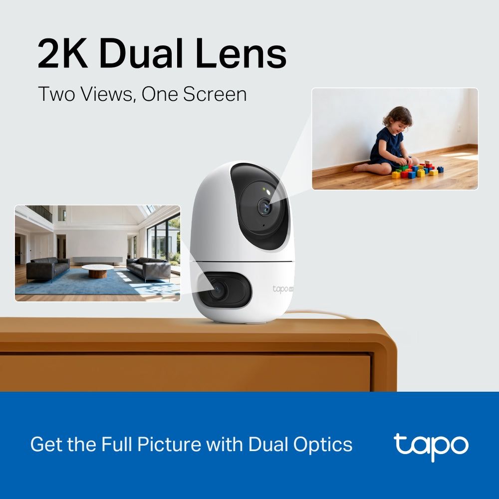 Tapo C245D – Caméra WiFi Double Objectif 2K 3MP