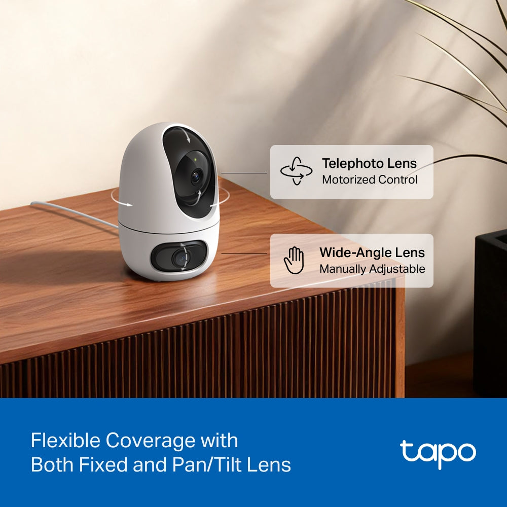 Tapo C245D – Caméra WiFi Double Objectif 2K 3MP