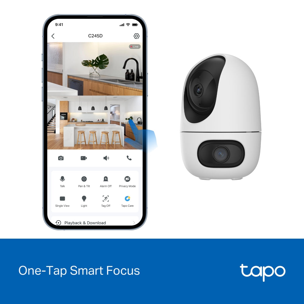 Tapo C245D – Caméra WiFi Double Objectif 2K 3MP