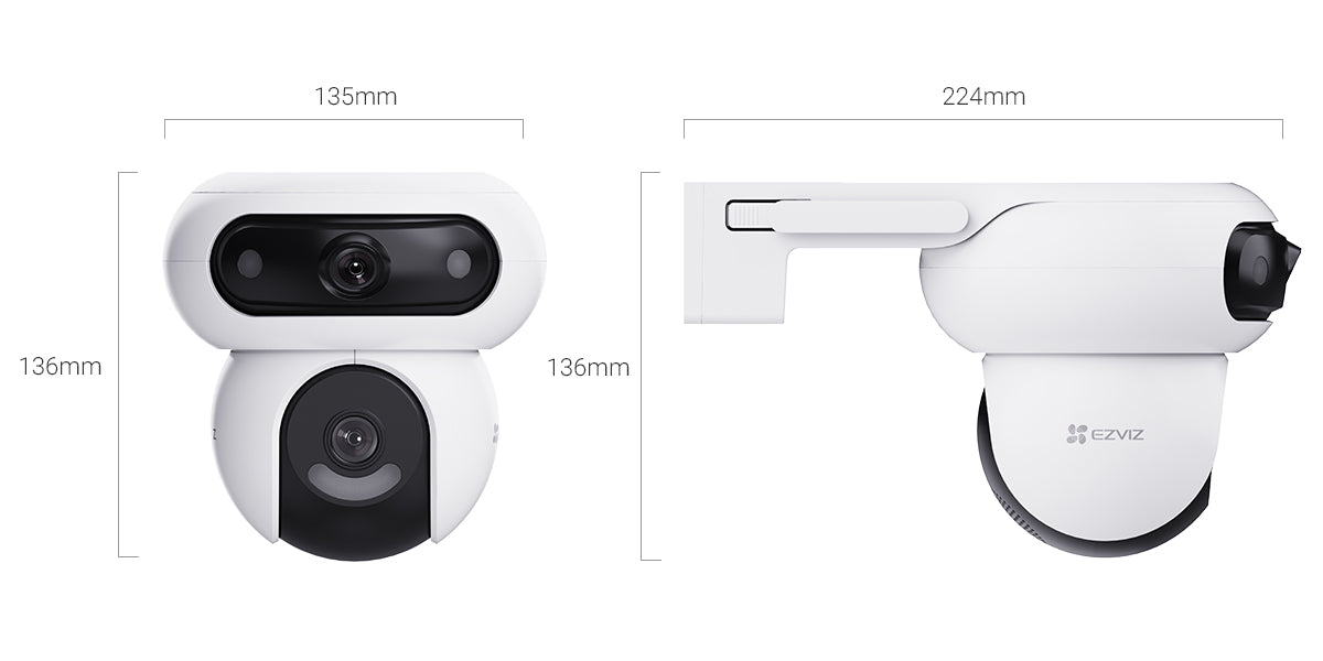 EZVIZ CS-H90 (4MP+4MP) – Caméra Double Zone